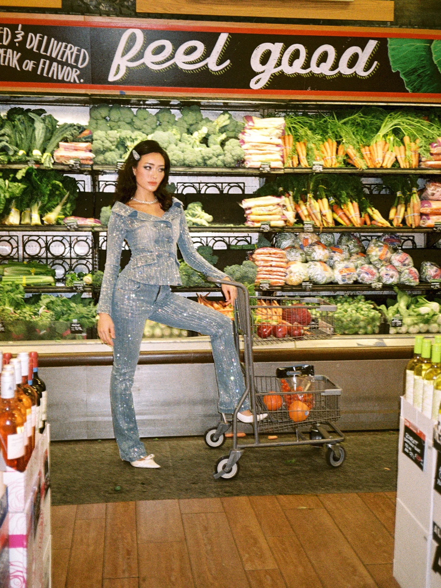 Monique Crystal Blue Denim Top - Image 4