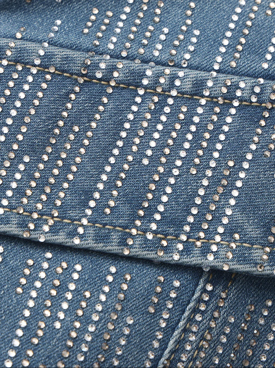 Monique Crystal Blue Denim Top - Image 9