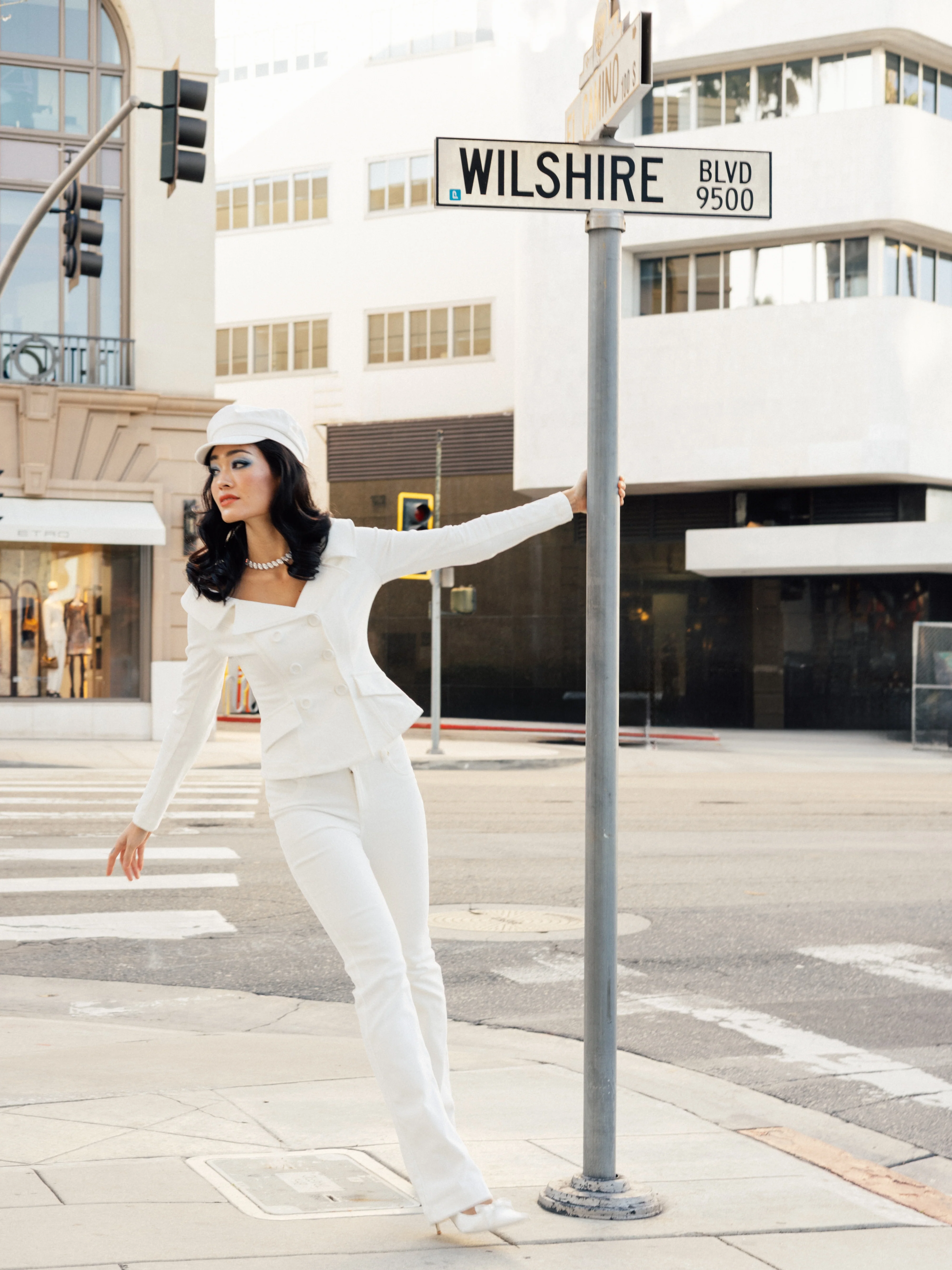 Monique Tailored White Denim Top - Image 3