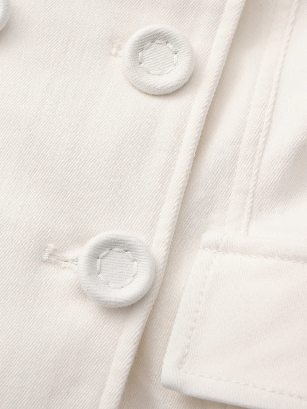 Monique Tailored White Denim Top - Image 7
