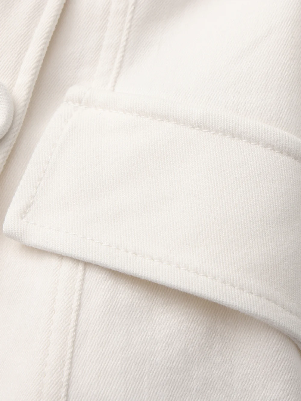 Monique Tailored White Denim Top - Image 8