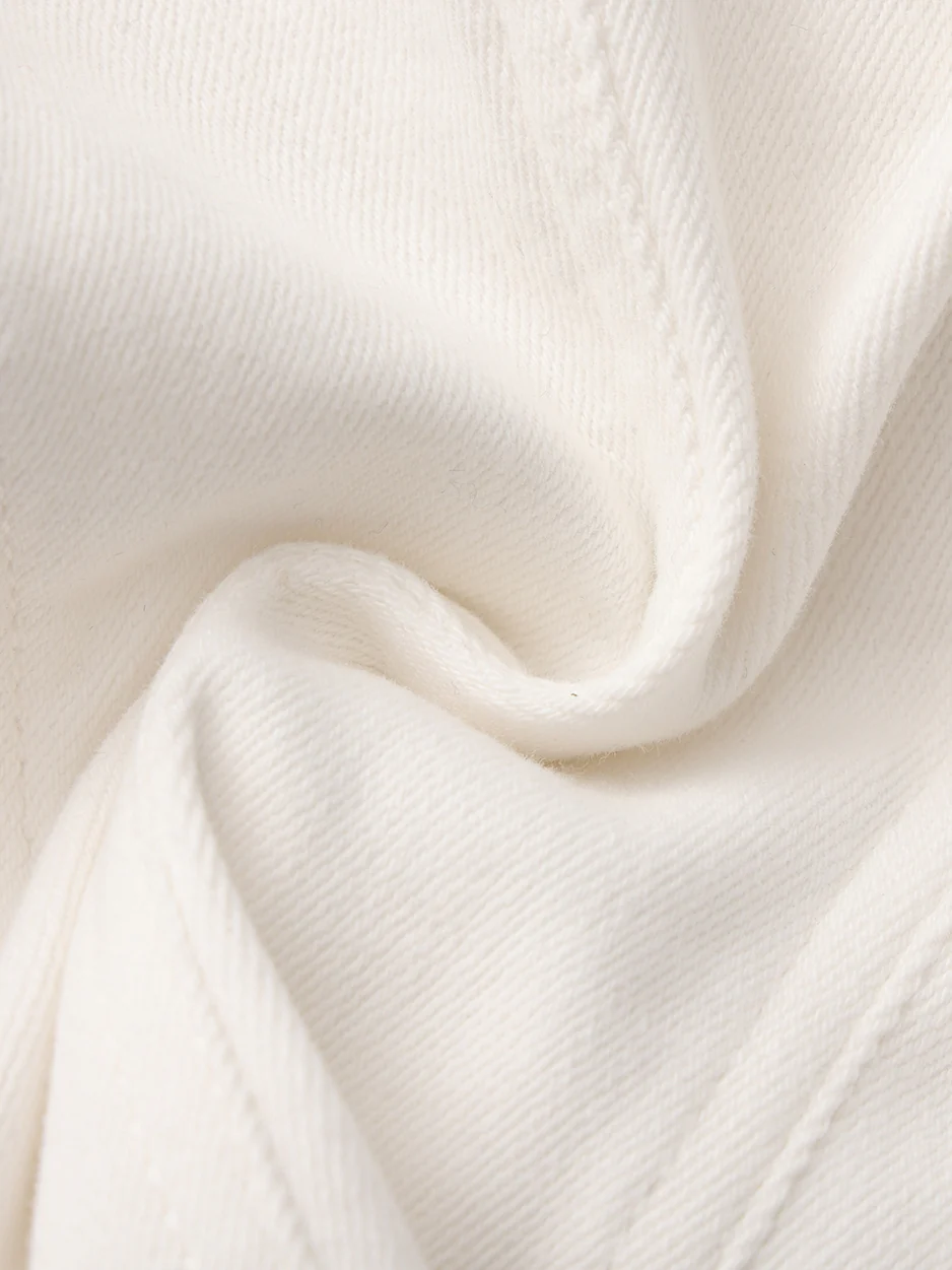 Monique Tailored White Denim Top - Image 9