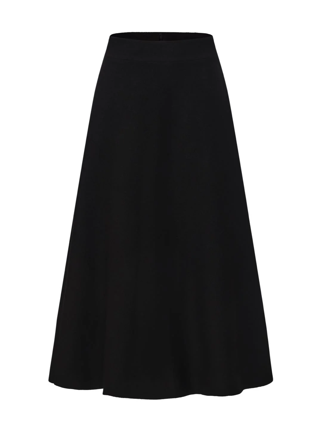 Natalia Tailored A-Line Black Midi Skirt - Image 6