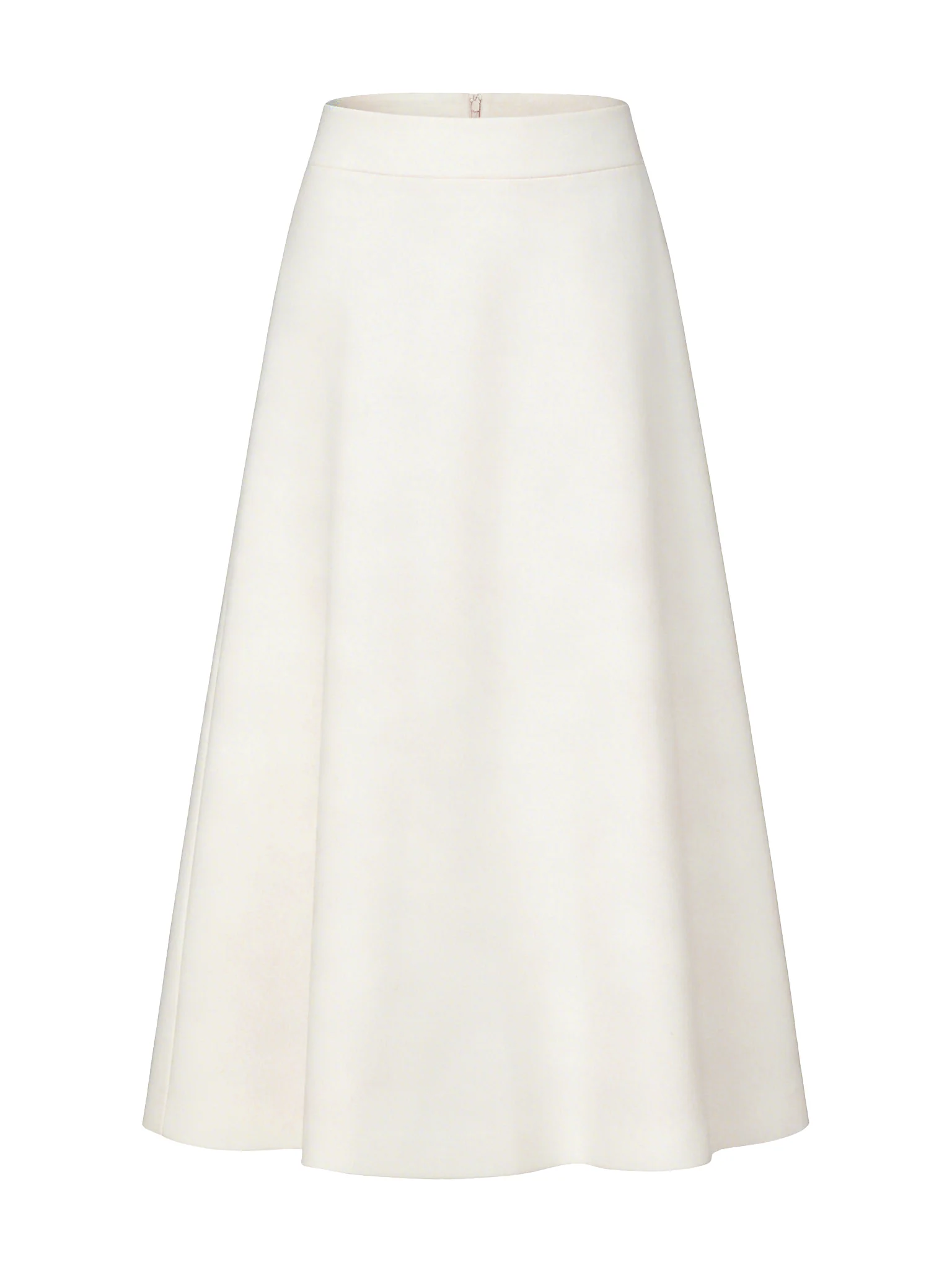 Natalia Tailored A-Line White Midi Skirt - Image 7