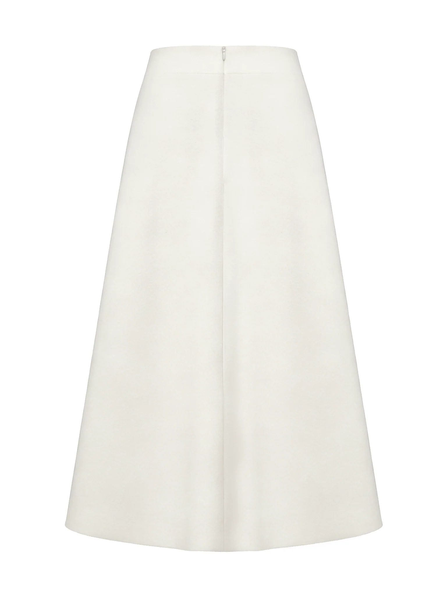 Natalia Tailored A-Line White Midi Skirt - Image 8