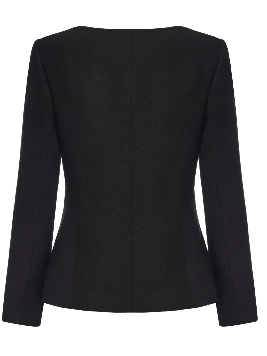Natalia Tailored Hidden-Placket Black Blazer - Image 10