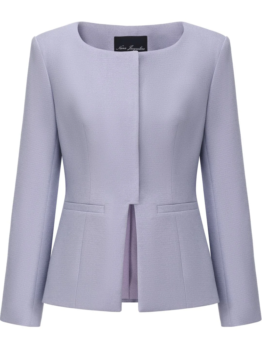 Natalia Tailored Hidden-Placket Purple Blazer - Image 10