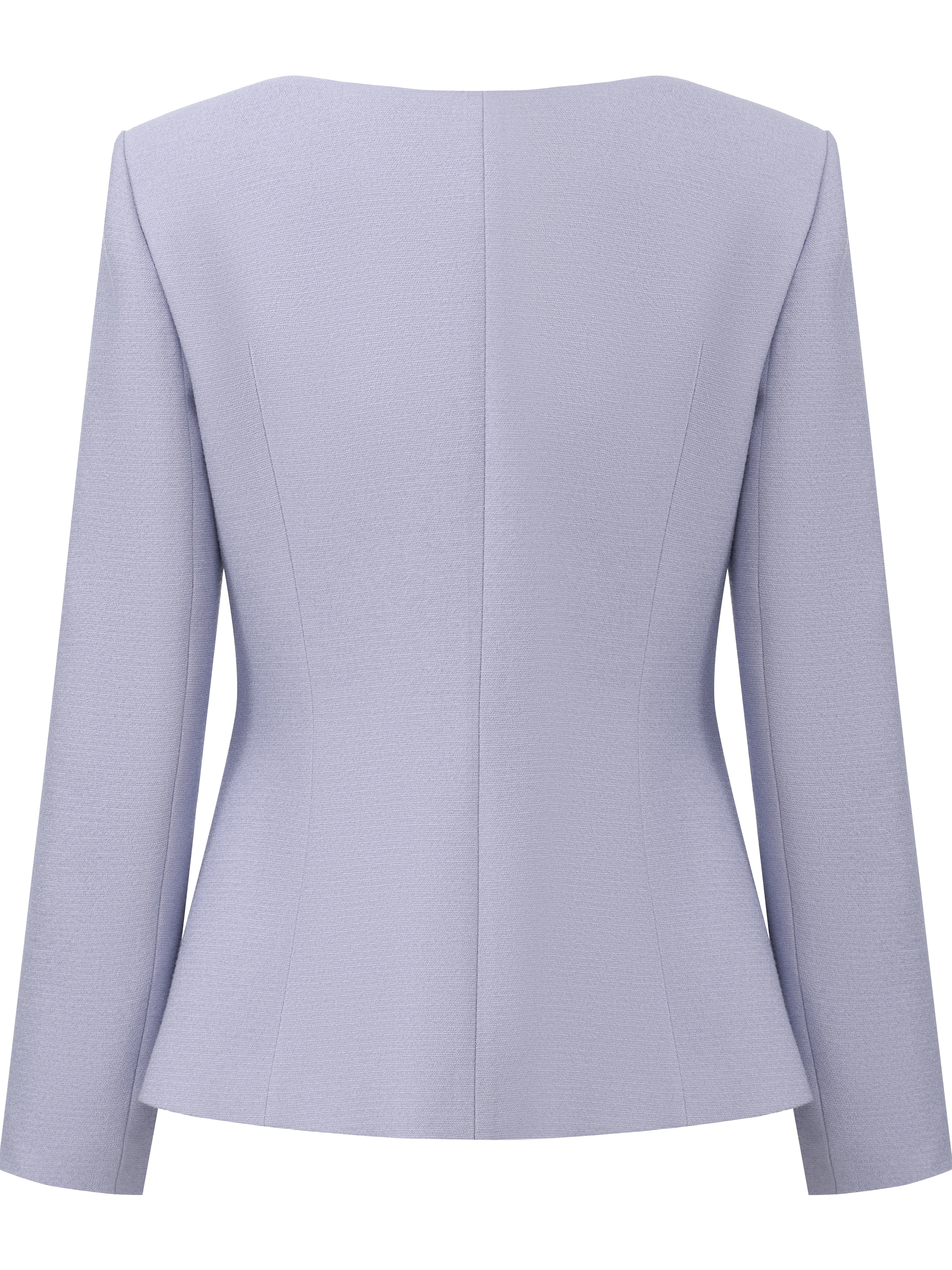Natalia Tailored Hidden-Placket Purple Blazer - Image 11