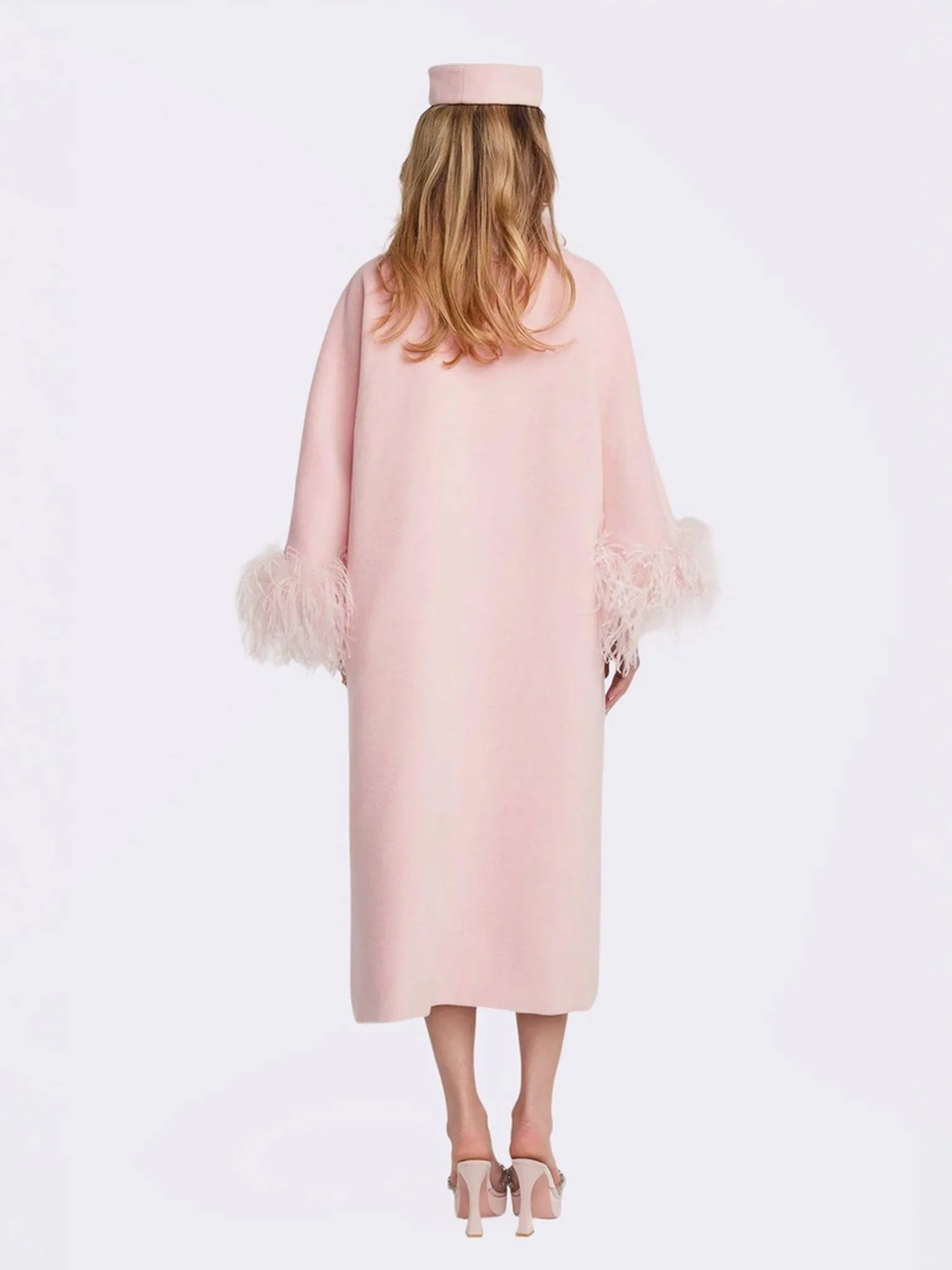 Nina Feather Coat (Pink) (Final Sale) - Image 8