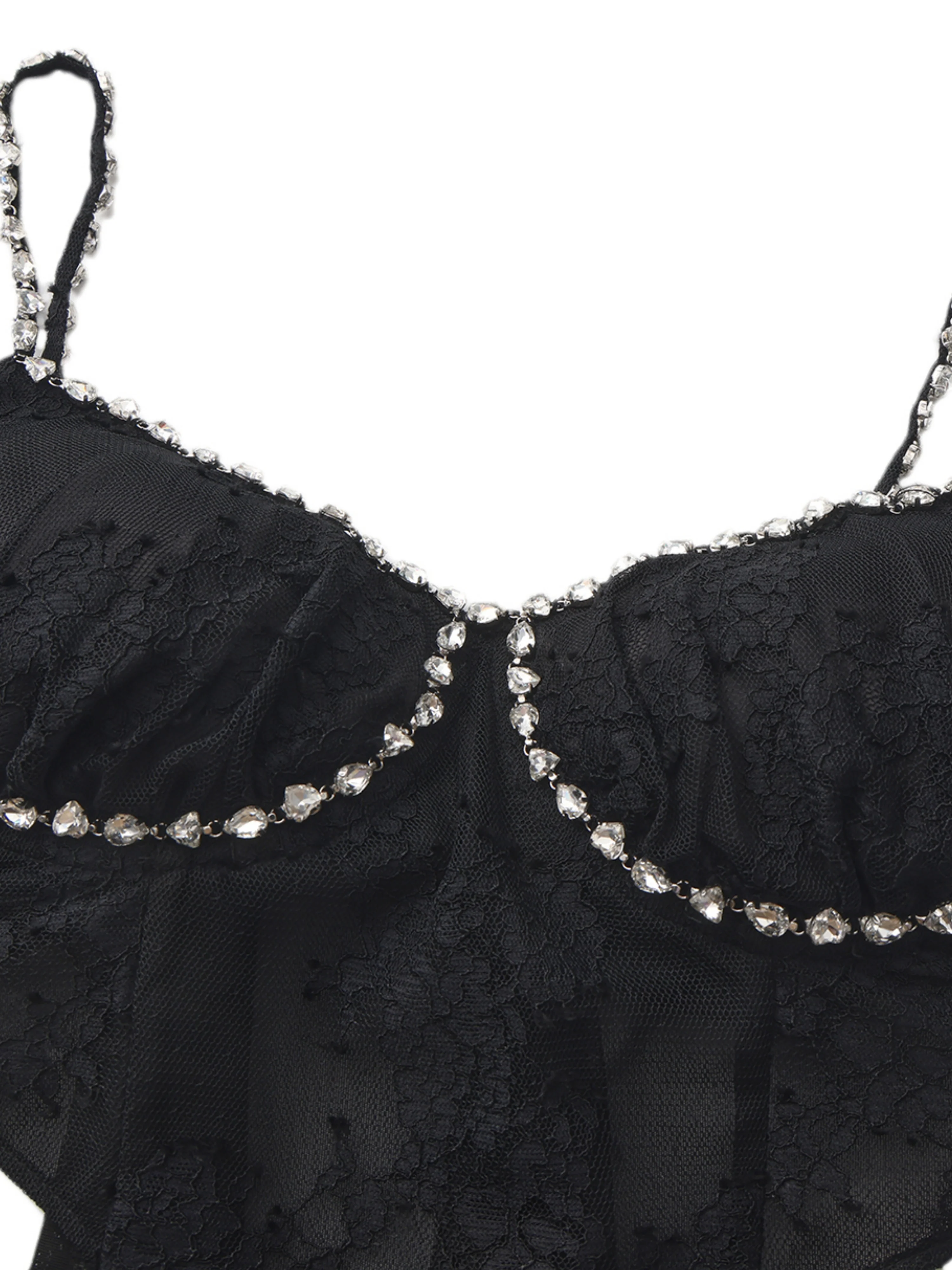 Noemi Lace Bow Black Top - Image 4