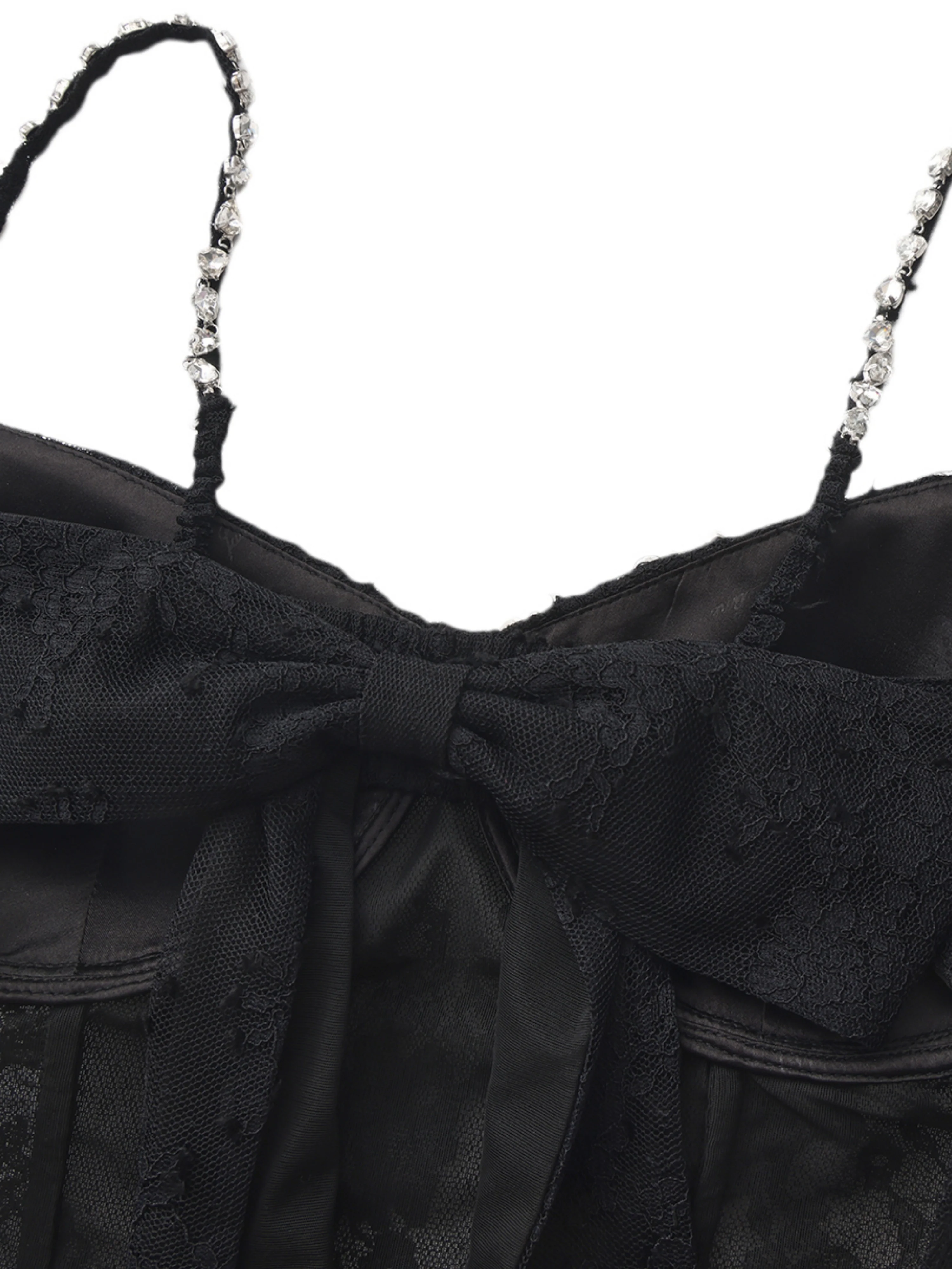 Noemi Lace Bow Black Top - Image 6