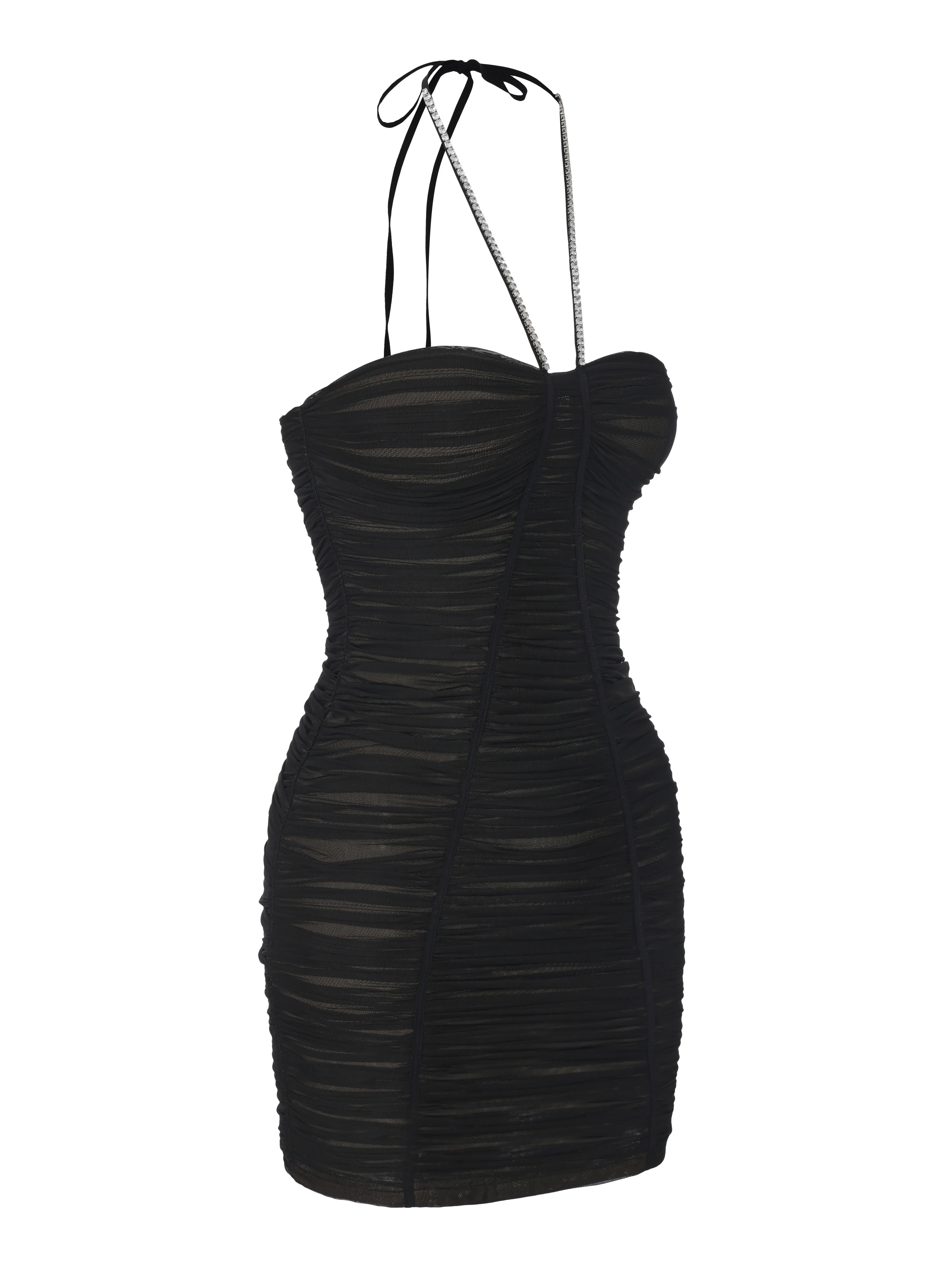 Nora Crystal-Halter Black Dress - Image 10