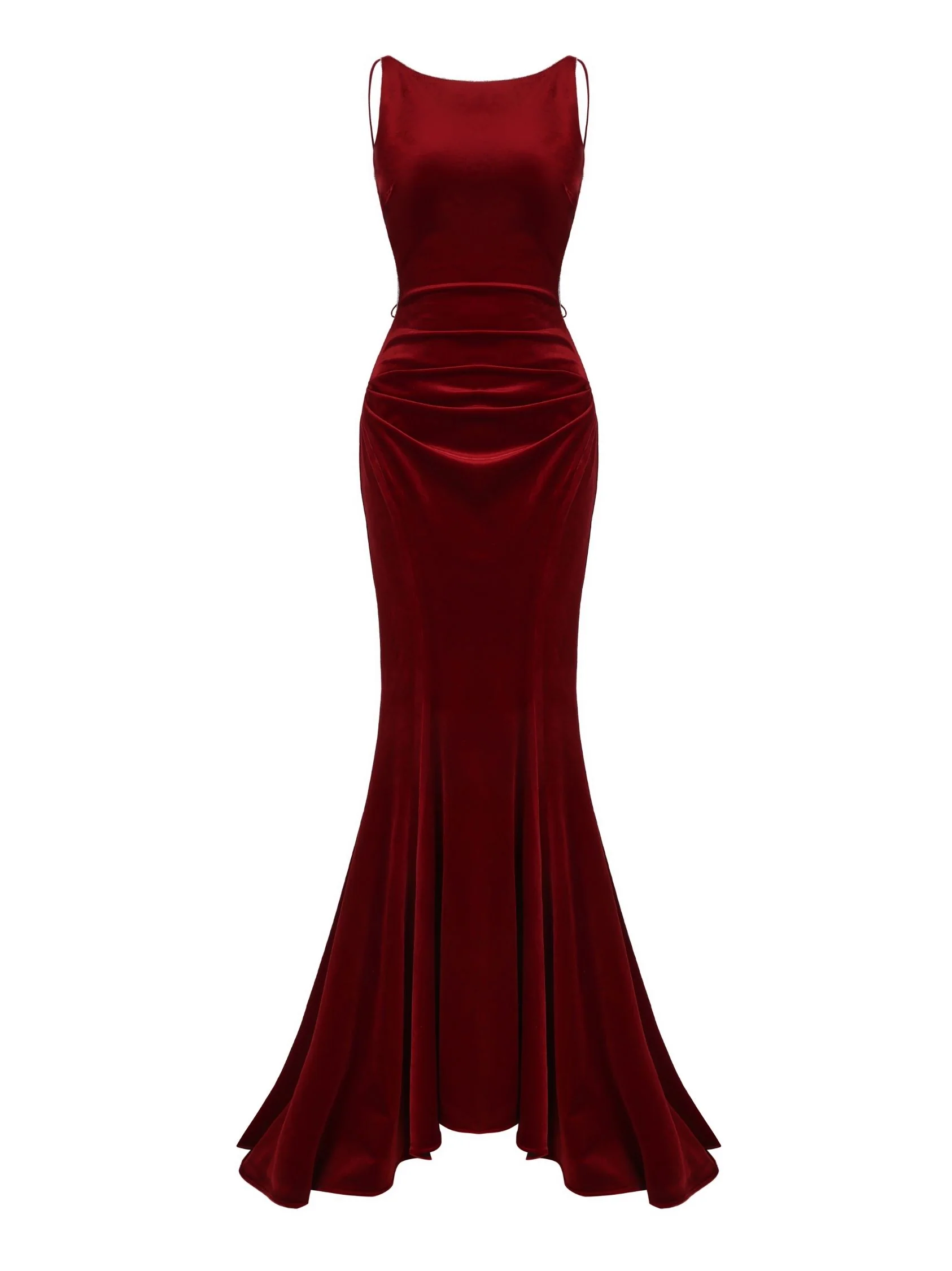 Pauline Velvet Dress (Red) - Image 10