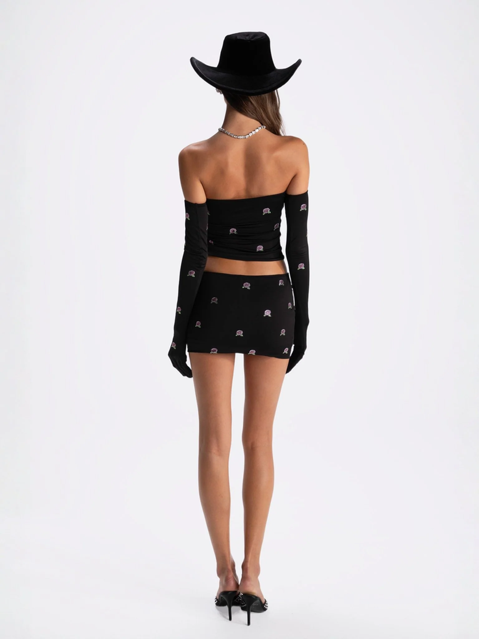 Rosana Embroidered Skirt (Black) (Final Sale) - Image 6
