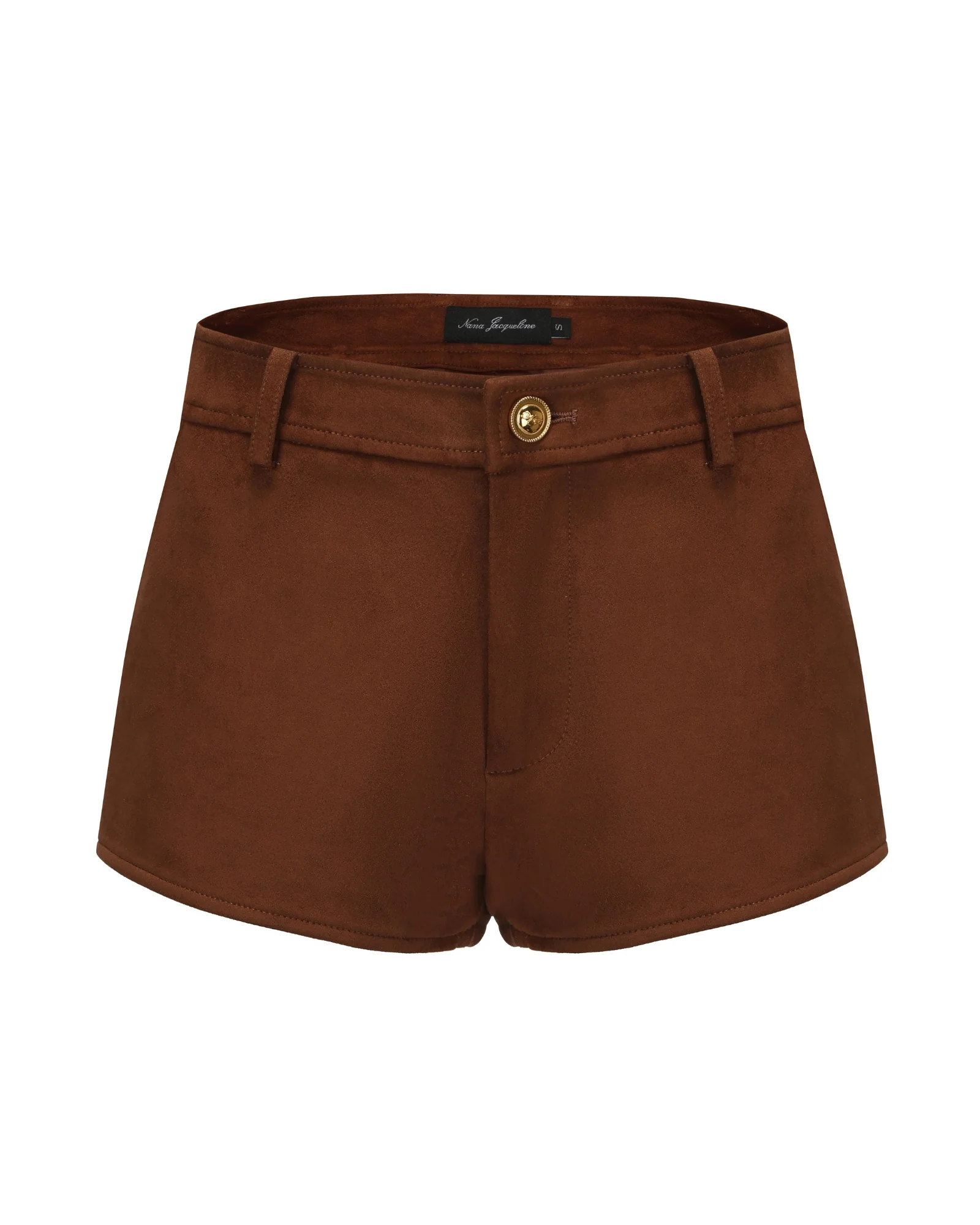 Sienna Suede Shorts (Brown) - Image 9