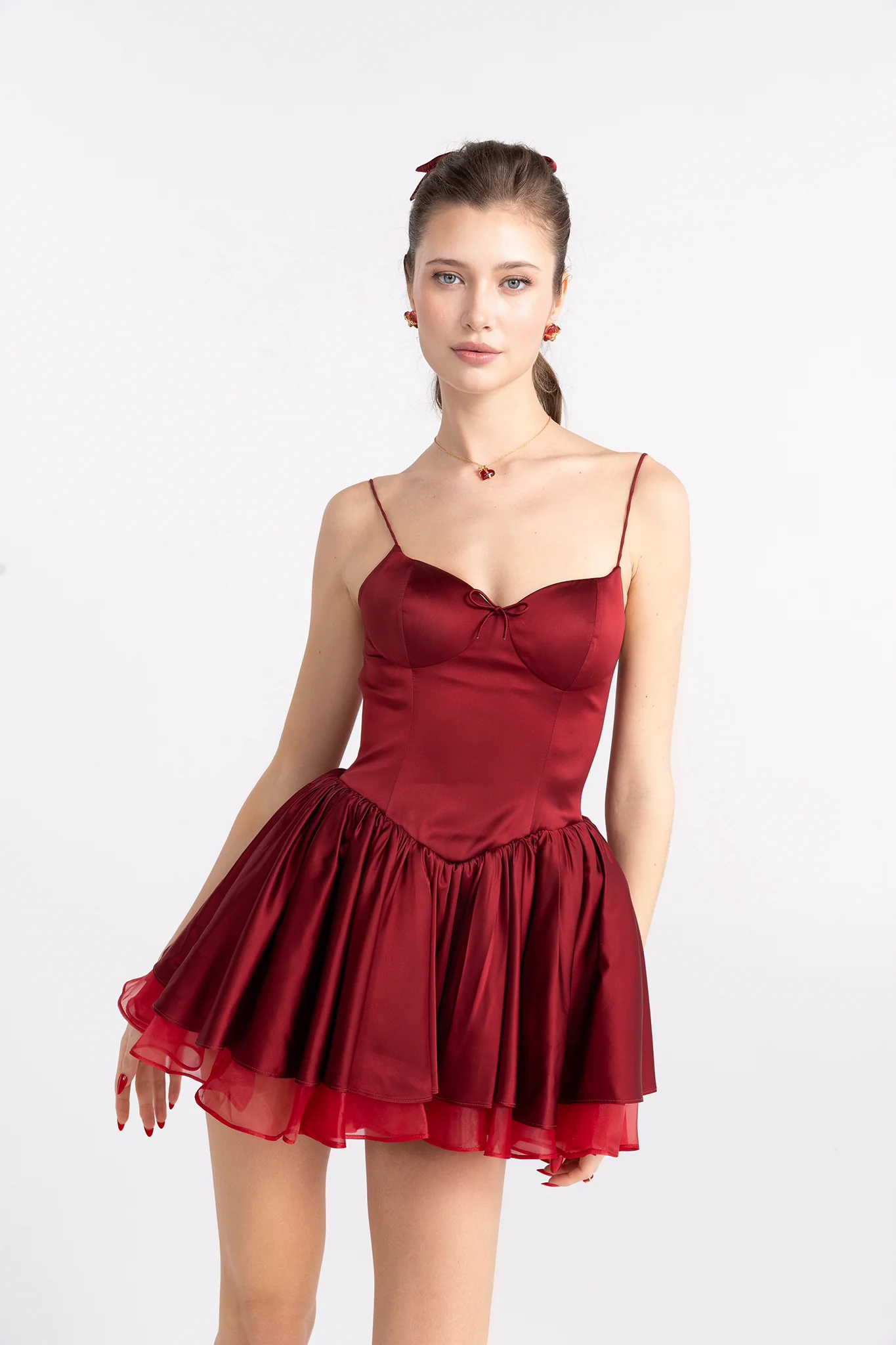 Veronica Backless Mini Dress (Red) - Image 5