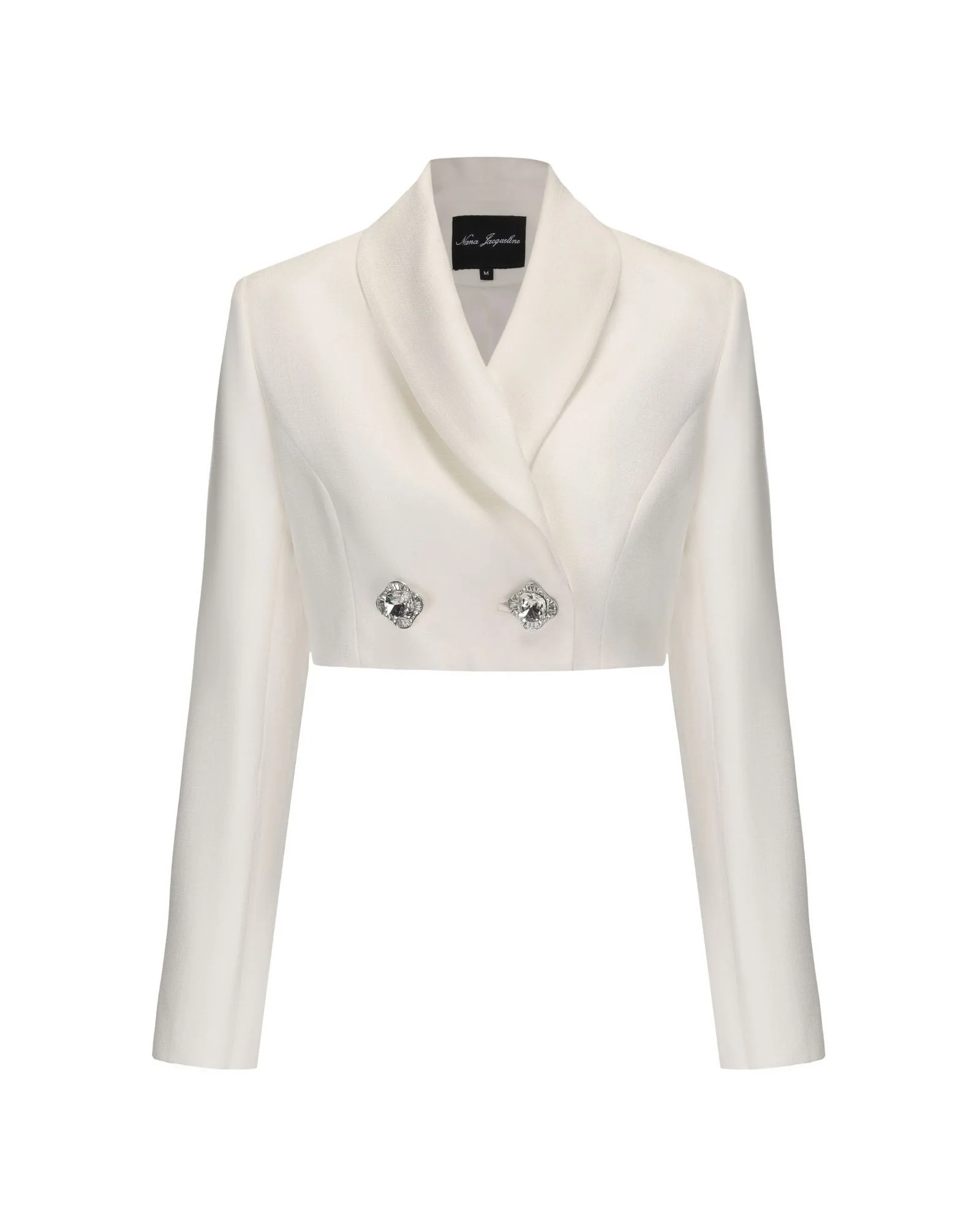 Veronica Crop Blazer (White) - Image 3