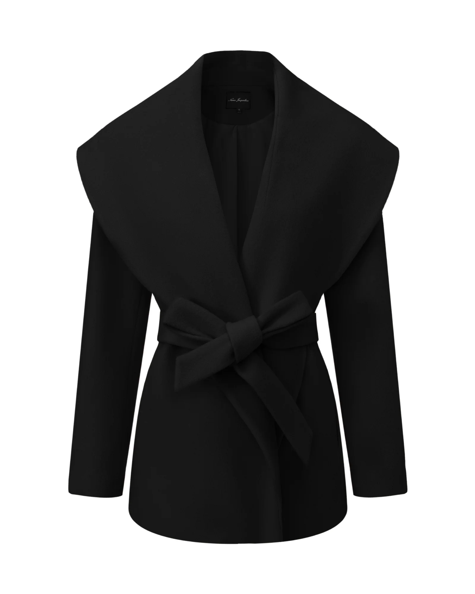 Victoria Bow Coat (Black) - Image 6