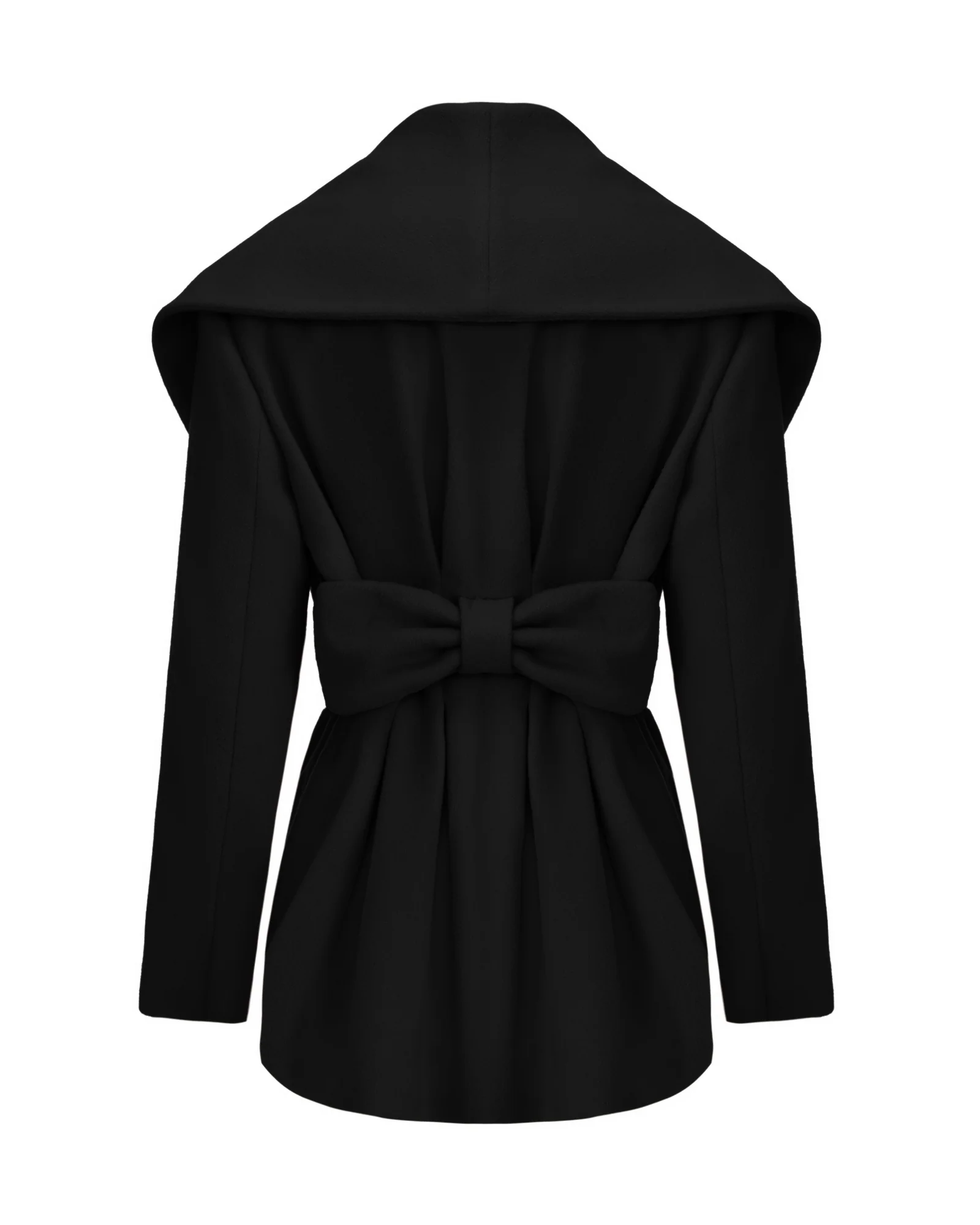 Victoria Bow Coat (Black) - Image 7