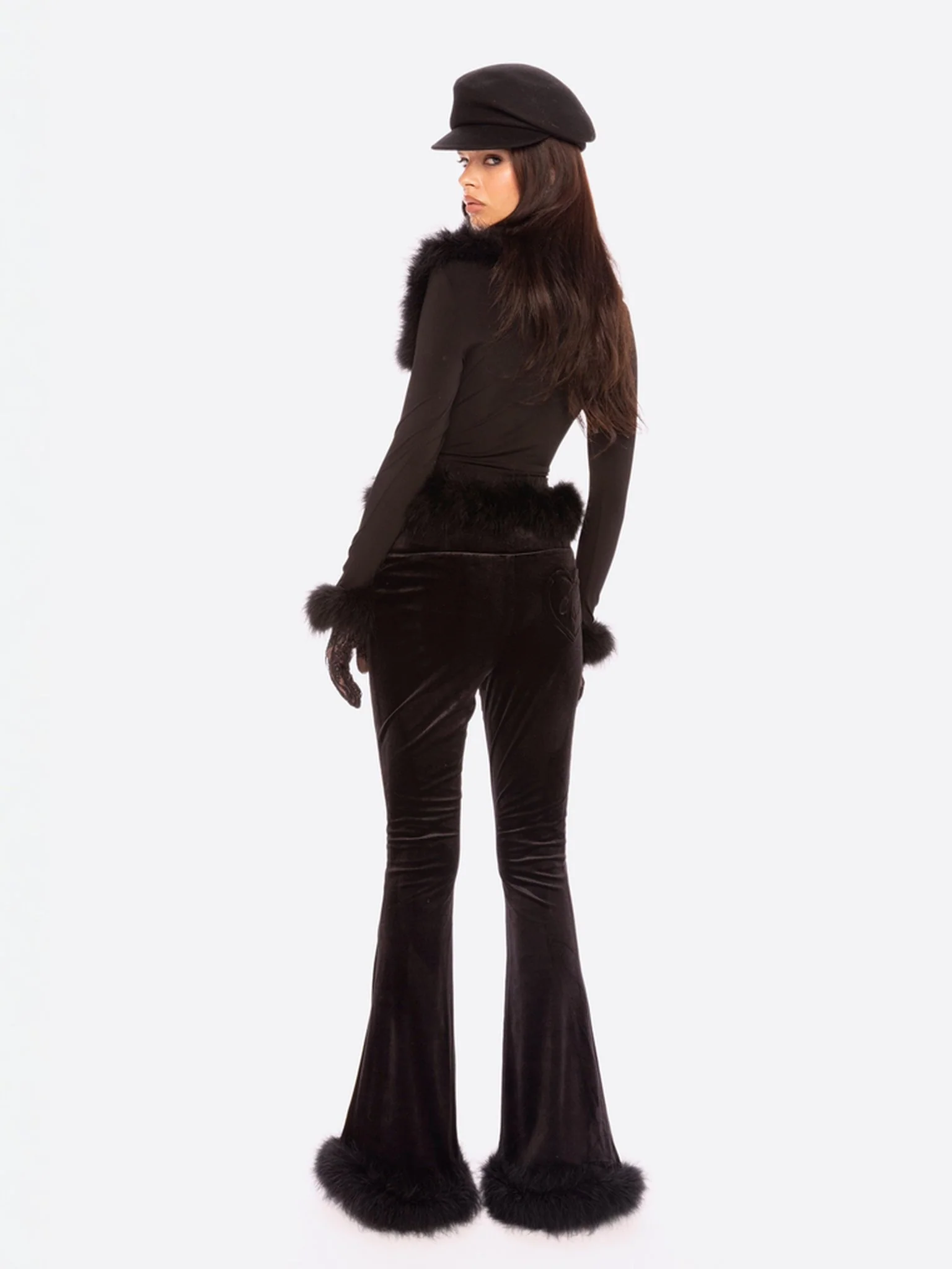Viola Feather Top (Black) - Image 4
