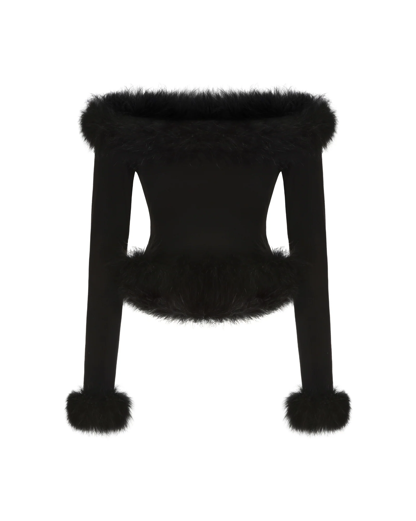 Viola Feather Top (Black) - Image 5
