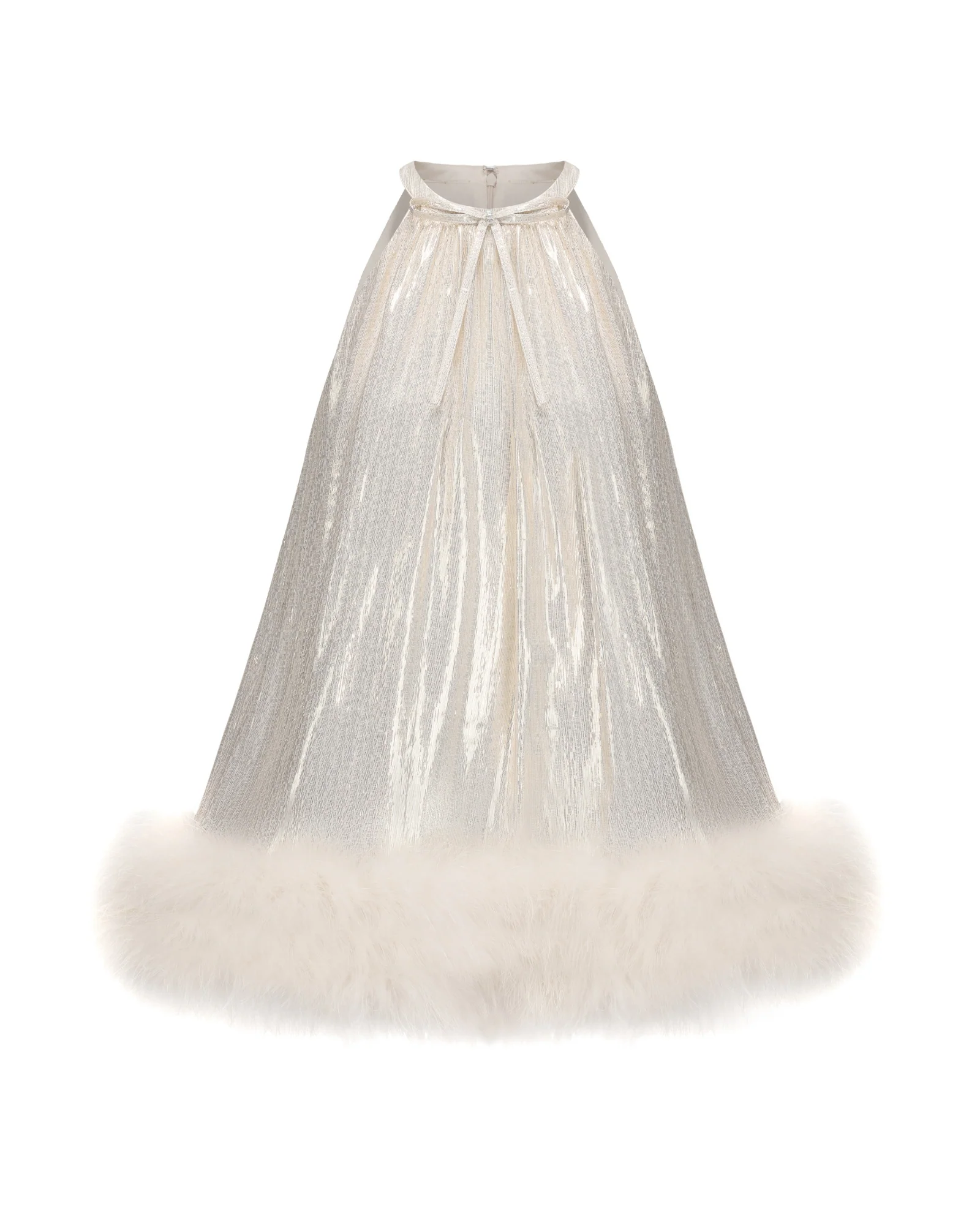 Viola Fur Mini Dress - Image 9