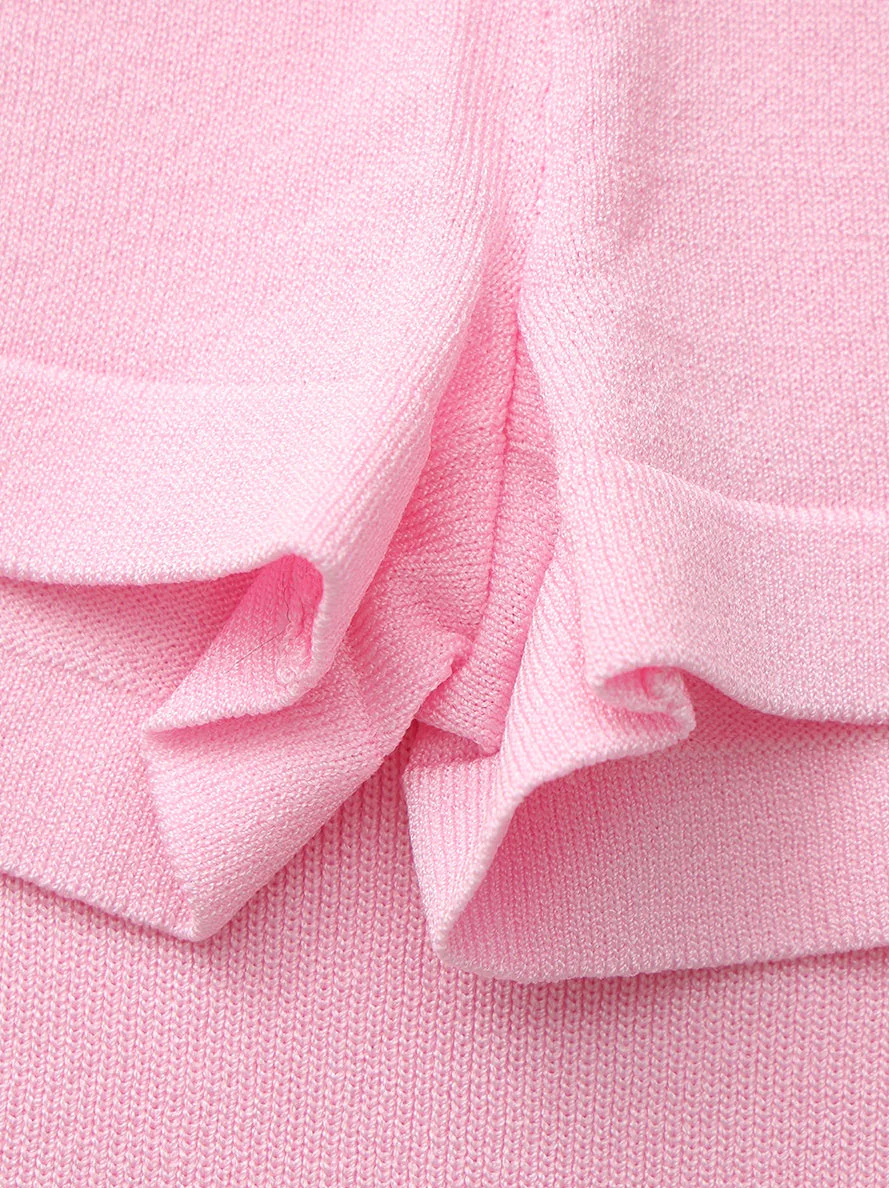 Wilhelmina Contrast A-Line Pink Skirt - Image 7