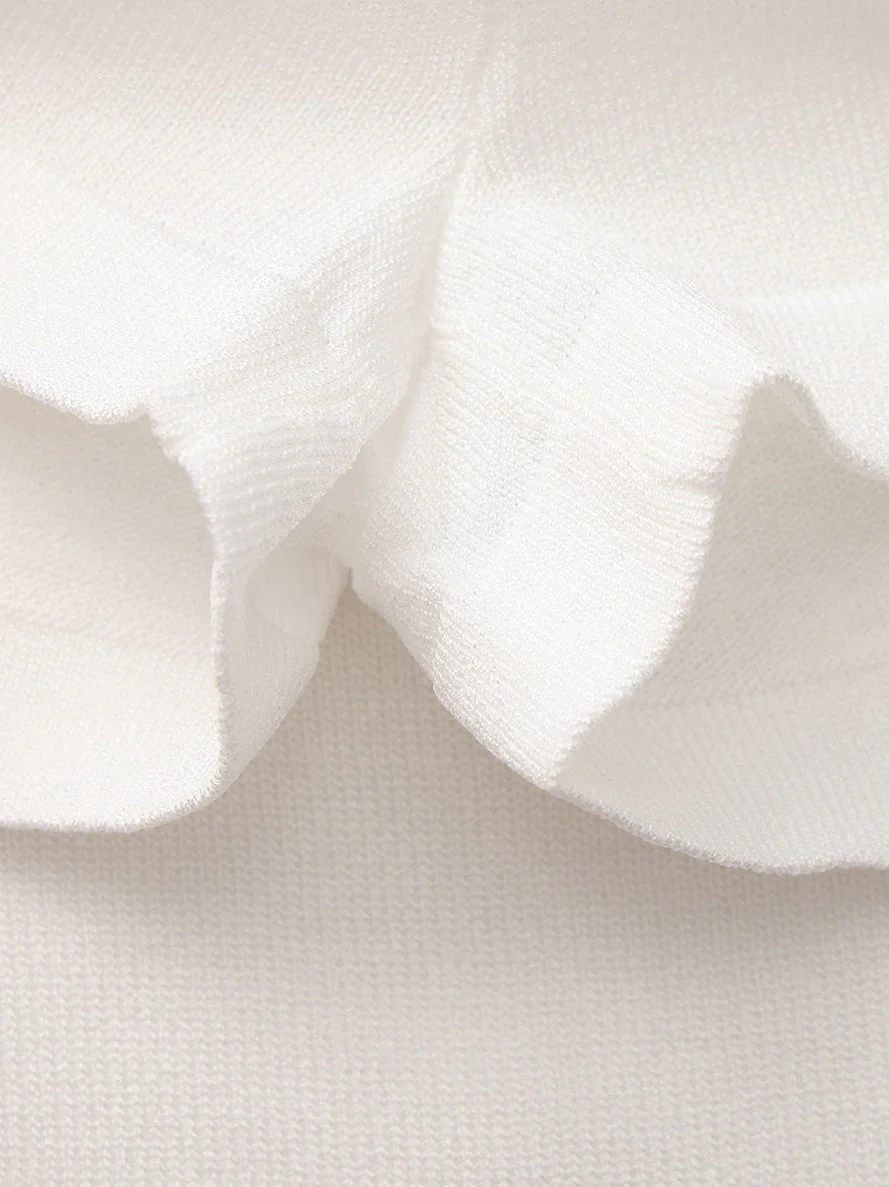 Wilhelmina Contrast A-Line White Skirt - Image 10