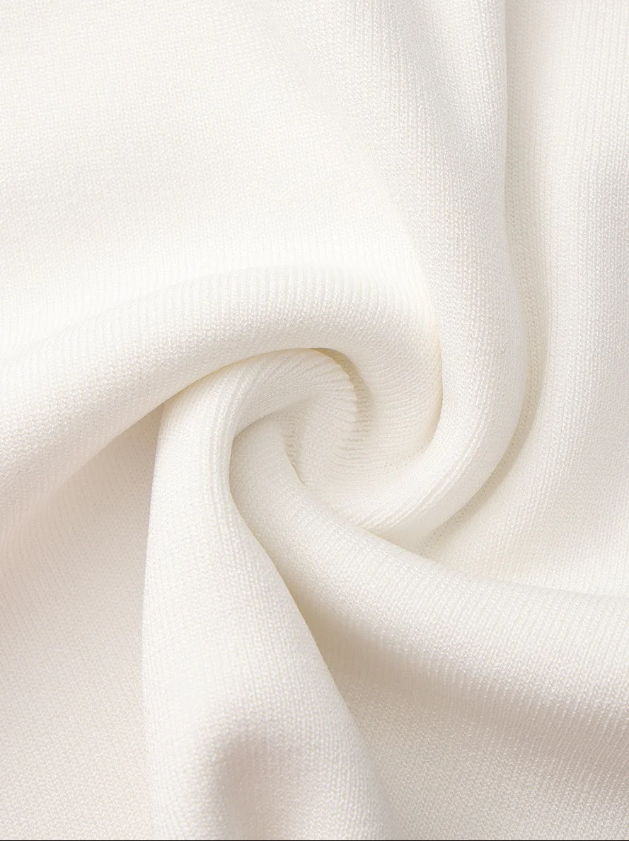 Wilhelmina Contrast A-Line White Skirt - Image 11