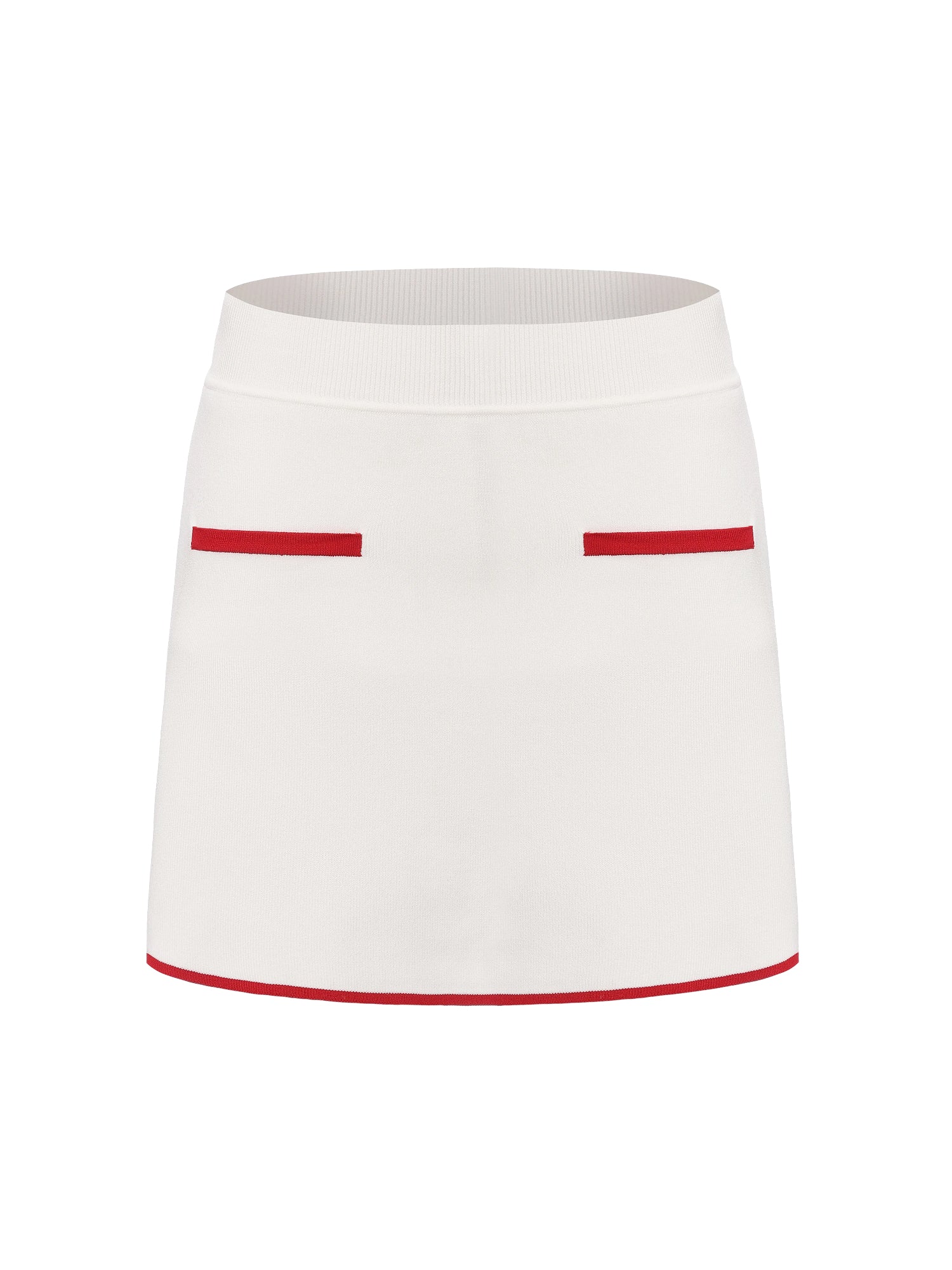 Wilhelmina Contrast A-Line White Skirt - Image 12