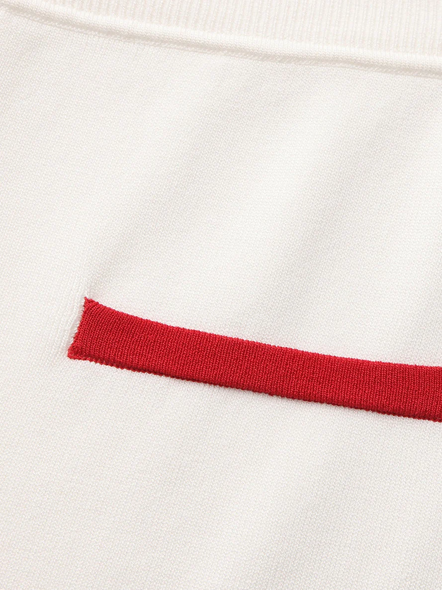 Wilhelmina Contrast A-Line White Skirt - Image 8