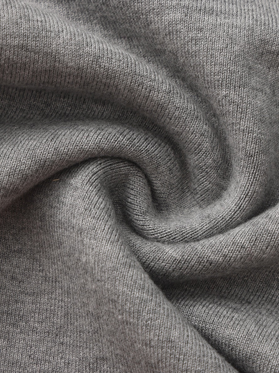 Wilhelmina Contrast-Trim Knit Grey Mini Dress - Image 7
