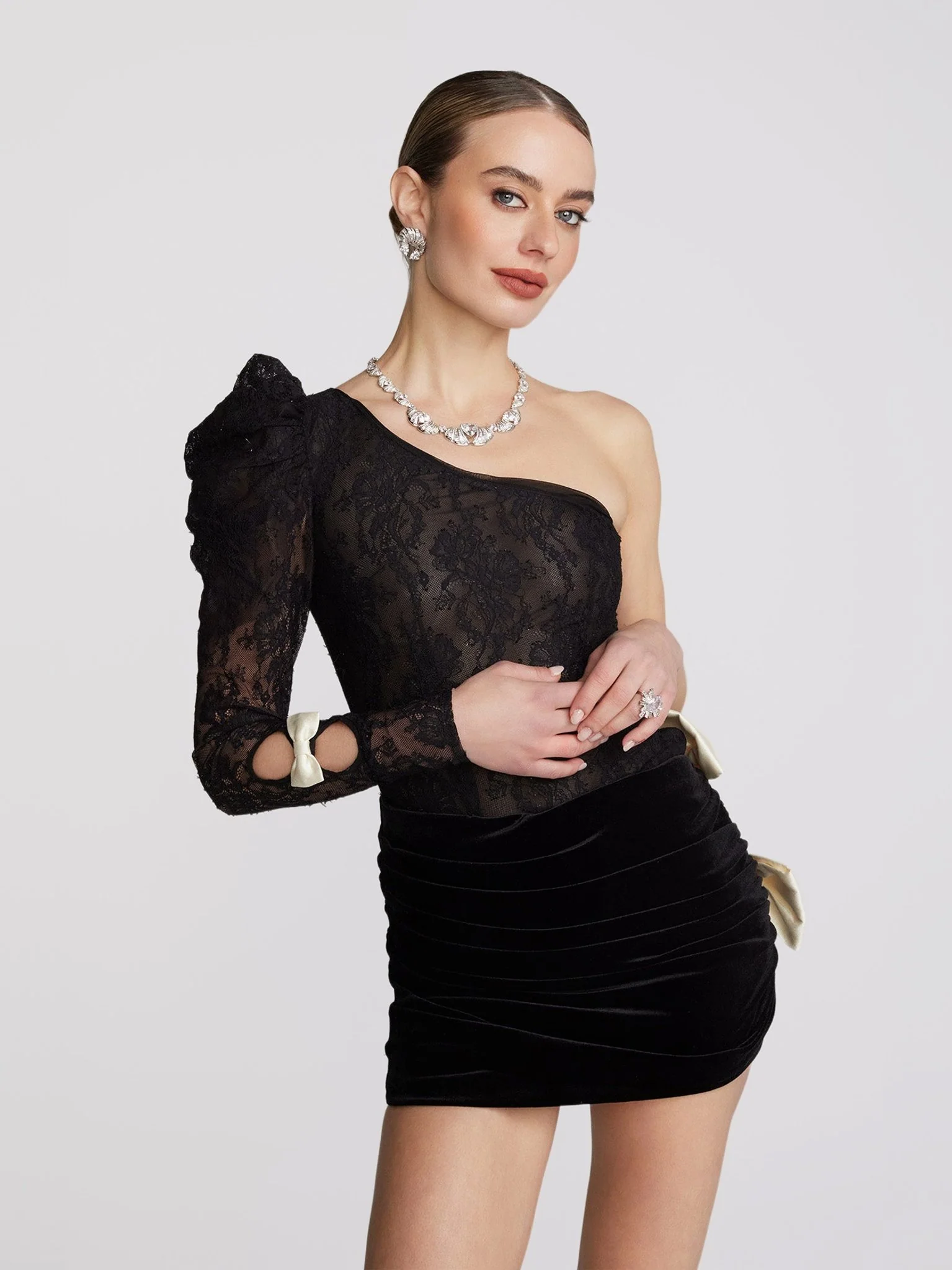 Wilma Velvet Dress (Black) (Final Sale) - Image 6