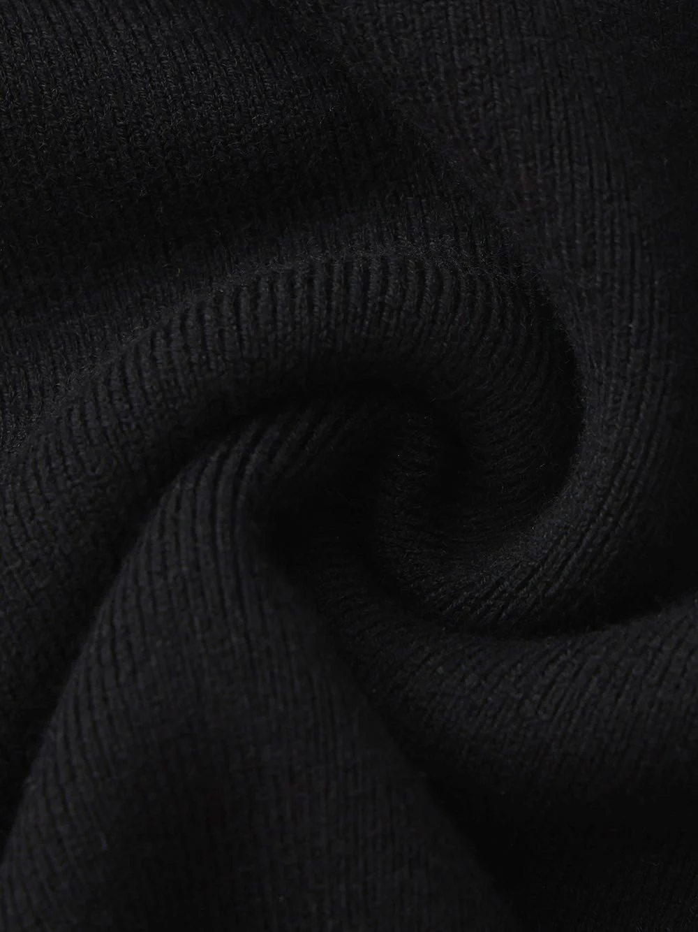 Yvette Contrast Knit Black Dress - Image 8