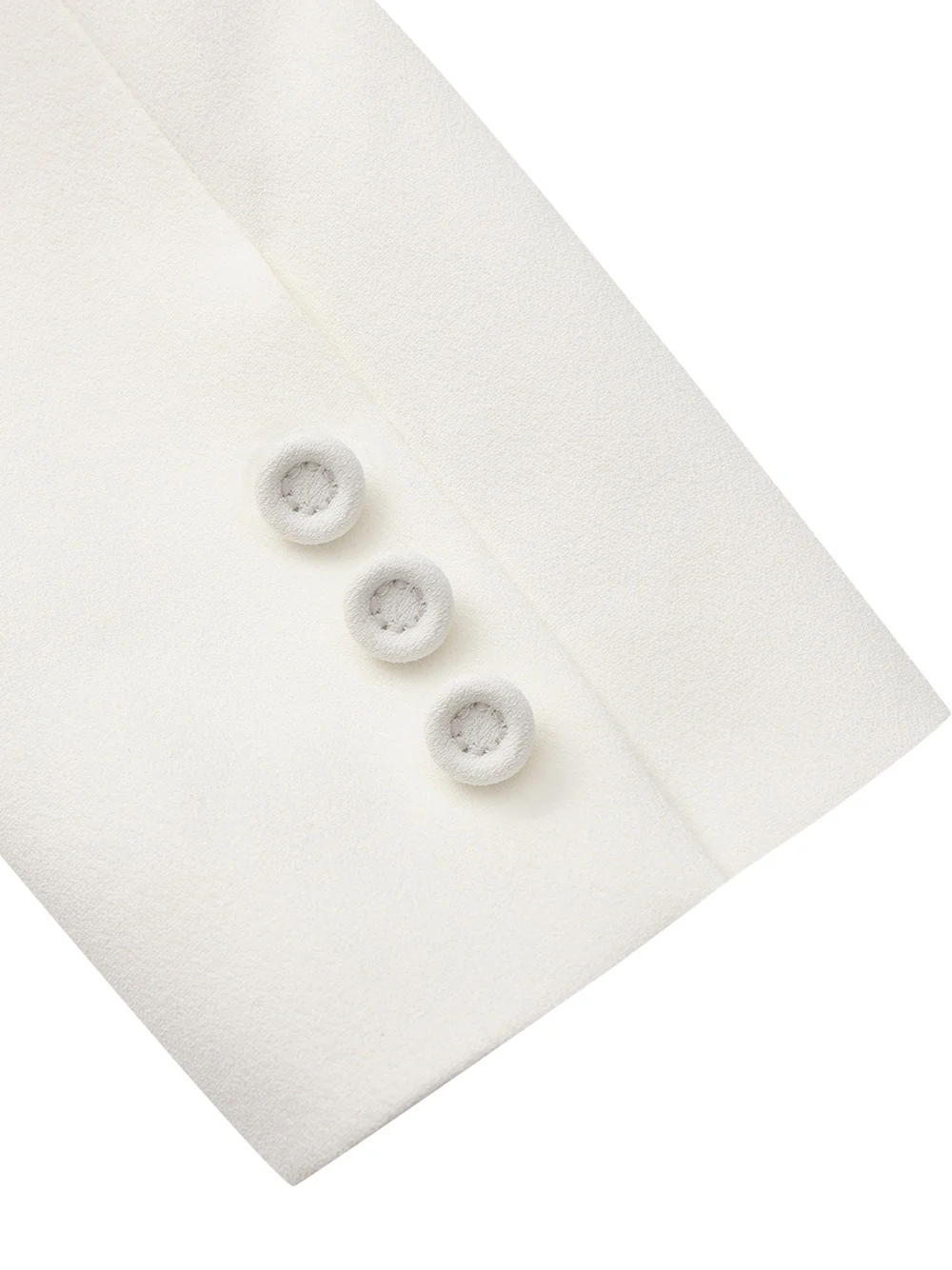Yvette Satin Lapel Tailored White Blazer - Image 10