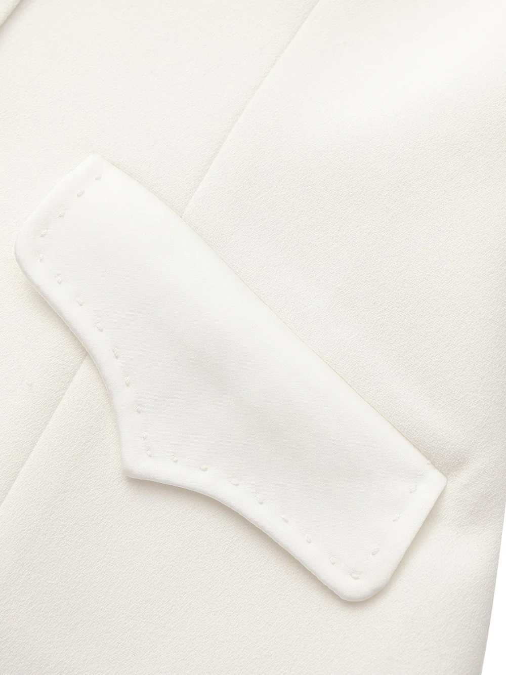Yvette Satin Lapel Tailored White Blazer - Image 9